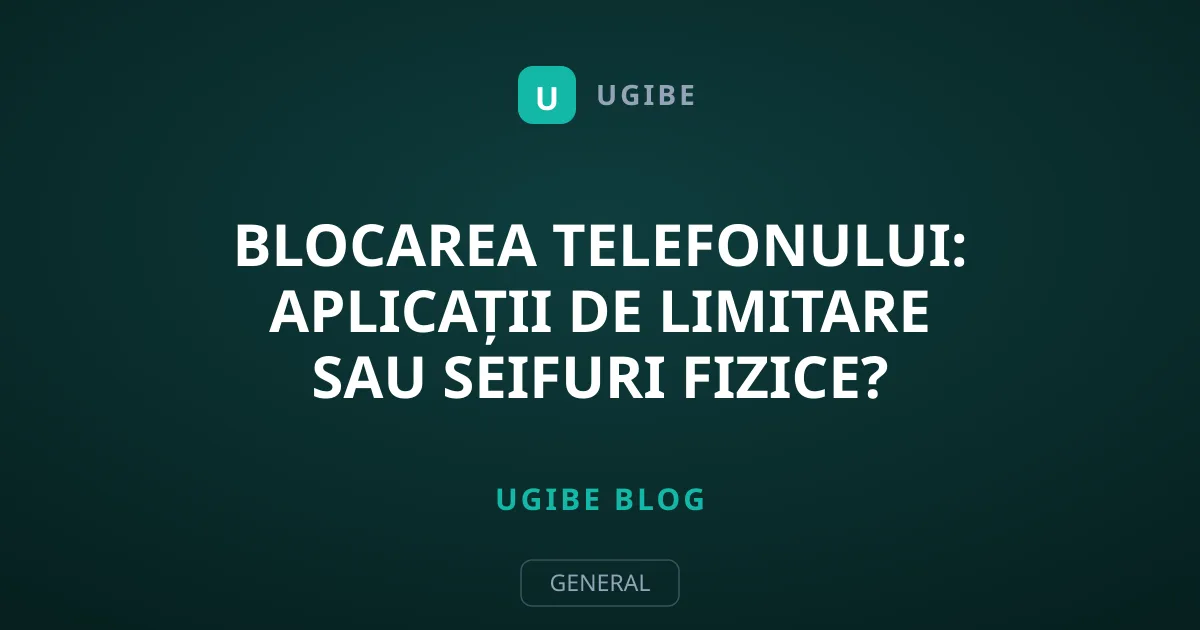 Blocarea telefonului: Aplicații de limitare sau seifuri fizice?